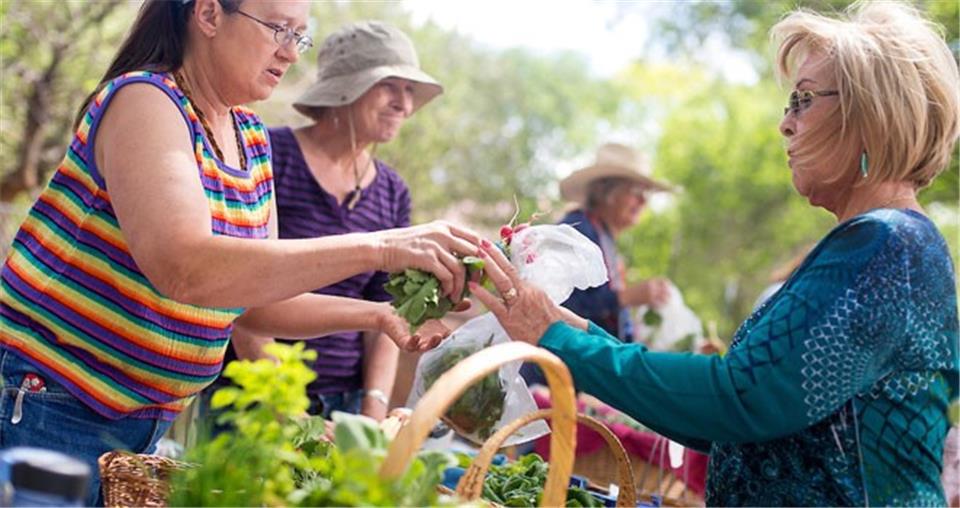 Women at the farmer's market