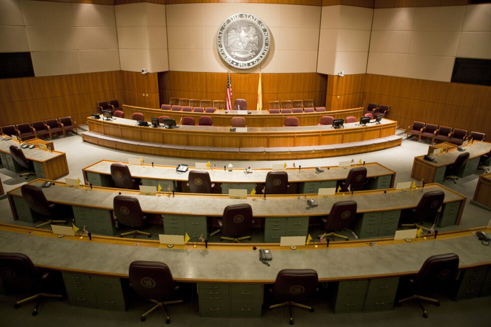 Senate Chamber of the New Mexico state capitol building in Santa Fe, NM. (Getty Images)